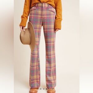 Anthropologie Essential Plaid Trousers Size 2 NWT